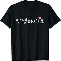 Žene vrhovi Korejski Pozdrav Annyeong-Haseyo za K-pop Fanatics Majica Poklon posada Sharf Party majice