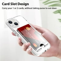 Dizajniran za iPhone plus novčanik s novčanikom sa držačem kreditne kartice Očisti poklopac za iPhone