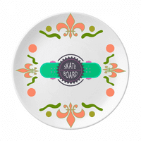 Sport skejtbord sa mototos crtanim akvaretnim cvijećem cvijeće keramike ploče tabela za večeru