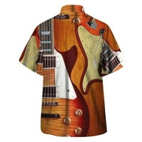 Muška košulja Muška proljetna ljetna modna casual Sports Party Beach Loose Hawaii Guitar Music Ispiši