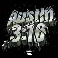 Dječak WWE Austin 3: Grafički tee crni veliki