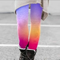 Ženske nogavice jesen zima mršava casual gradijent boja Ispiši niske strukske gamaše za žene
