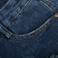 Dolkufu nevolje za Jean Shorts Ženske ženske ljetne modne raštrkane rubne kratke hlače dugmad sa gumbima