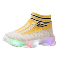 TODDLER Cipele Deca Dečji dečji dečji tenisice Bling LED svetlo Svjetlosne cipele za bebe cipele Žuta