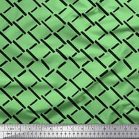 Soimoi Green Rayon tkanina četkica sažetak apstraktna tiskana zanatska tkanina od dvorišta široka