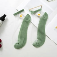 Wavsuf čarape za žene mreže Ne-pokazivača za čišćenje zelene čarape Jedna veličina