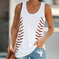 Ženski bejzbol printuje ženski vrhunski topwoner ljetni kratki rukav