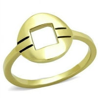 Ženski prsten od nehrđajućeg čelika od nehrđajućeg čelika IP bez kamena u bez kamena - veličine 7