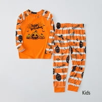 Tking Fashion Porodica podudaranje Halloween Pajamas Set, slatka budni zaslona za odmor za odrasle i djecu PJS set, dječje godine
