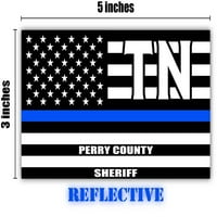 Reflektirajuća županija Perry Tennessee Tn tanka plava linija Stealthy Stara Glory USA zastava