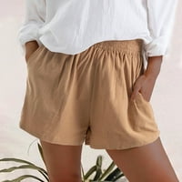 Ženske kratke hlače Čvrsta boja elastična s džepovima Izvlačenje labavim udobnim slatkim modnim poklonima