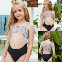 Djevojčica za kupaći kostim Slatka leopard Print uzorak Bikini set jedan kupaći odijelo