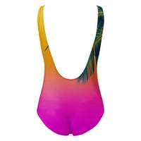 Ženski kupaći kostimi Retro tiskani otisak bez rukava učvršćivača u obliku temmeske boje Slim SIMWEARS