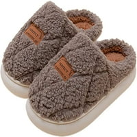 Unizne zimske papuče ugodne tople plišane papuče za plišane kućne papuče za klizanje na otvorenom