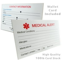 MyIDDR - Predograviran na ratnim od nehrđajućom medicinskim alertnim ogrlicama od nehrđajućeg čelika, besplatna lična karta incd - USA prodavac
