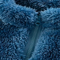 Glonme Toddler Tops + Hotcks džepni zimski set Fleece obložen odijelo za oprez casual kućna nosite toplo punu zip plavu