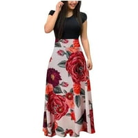 Lilgiuy prodaja Online Ženske ljetne haljine Ležerne prilike kratkog rukava s kratkim rukavima, cvjetni