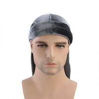 Aerdream Durag Cap Solid Boja Ultra Soft Držite tople baršunaste muškarče Žene glave s dugim repom za