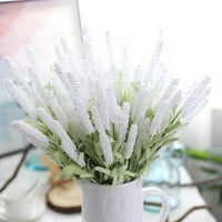 Mnjin Umjetni cvjetovi lavande za lavande Početna Vrtni vjenčani dekor bijeli