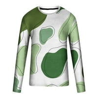 Muška linija šarena 3D ispis pulover modni majica s dugim rukavima TOP Ležerne tanke sve utakmice Tuničke vrhove zelenog l