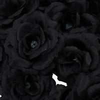 Crna umjetna svilena cvjetna stranka Vjenčana kuća ured Garden Decor DIY