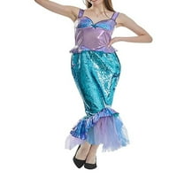 Ženska haljina sirena za Cosplay foto rekvizitke, skitnicke bez rukava slim slim fit