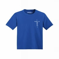 Trgovina 4EVER Isus Cross Cursive skripta Pojedina veličine Toddlerova pamučna majica 4T Royal Blue