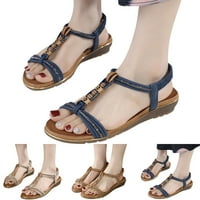 DMQupv Slatke sandale za žene Plaža modna dekoracija kristala Udobne i ne klizanje Elastične vruće sandale