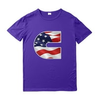 Košulje za vježbanje za muškarce Ležerne prilike 3D 4. srpnja Oznaka majica Majica Purple XL