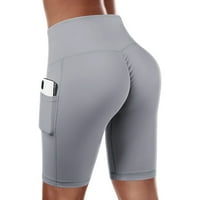 Ženske osnovne klizne kratke hlače Kompresioni trening nogavice Yoga kratke hlače Grey XL