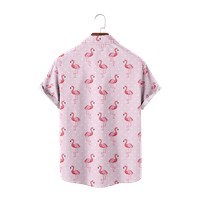 Flamingos crtani dječaci Havajska majica cvjetni ispis kratkih rukava odjeću za odmor na plaži dolje