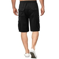 Inleife Cargo Shorts Muška čišćenje muške kratke hlače za muškarce, srednji struk, multi-džep, snimke