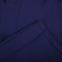 Levmjia ženske plus veličina dugačke hlače za čišćenje ženske modne čvrste boje ugodno casual džep pamuk