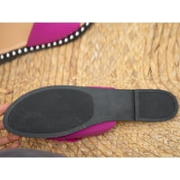 Lacyhop Ženske ravne sandale Ljeto slajdova Pomicanje na plaži Sandal Zatvoreni i vanjski klizački papuče stilski fluffy ljubičasta 7