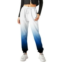 DRPGunly ženske hlače džep pantalona štampano čistom čistog vještačkog treninga Atletic salon casual