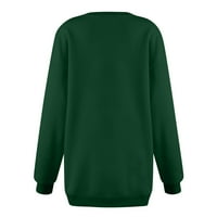Slatka tinejdžerka jesenska jakna casual korektna odjeća zip up y867k hoodie sa džepom Žene Ležerne prilike punog okruglog vrata, dugim rukavima na vrhu Green S
