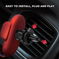 Držač telefona za bežični punjač pametnog automobila, bežični auto-senzorski nosač automobila punjač automobila, crvena, G70577