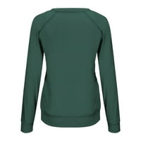 Ženski vrhovi plus veličine Trendi dugih rukava Ležerne majice Štampanje okruglih vrata Duks pulover