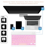 U lagana ergonomska tastatura sa pozadinom RGB Light, višestruki tanak punjiva tastatura Bluetooth 5.