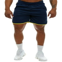 Polinkenite muške kratke hlače za suhe sportske kratke hlače, kontrastna boja elastična struka prozračne