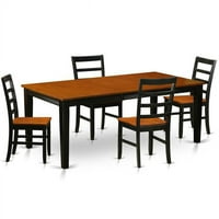 Set drvnih sjedala za blagovaonicu - stol sa drvenim stolicama, crno-cherry - komad