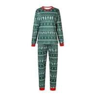 Podudaranje obiteljske božićne pidžame Postavi božićni vrhovi tiska + hlače xmas Porodični podudaranje