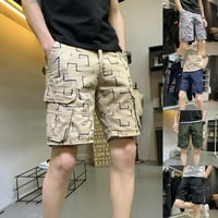 Farfi Summer Mode All-Maced Multi-džepovi Štampari Zipper Hratke Muška hlače