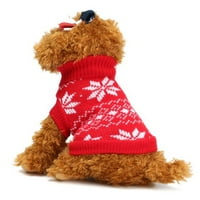 Okrugli vrat Božićni pas Pulover Snowflake uzorak akrilna vlakna topla odjeća - idealna za svečane proslave