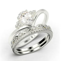 Prekrasan minimalistički 2. Karatni kruški rez dijamantski moissan jedinstveni zaručni prsten, pristupačni