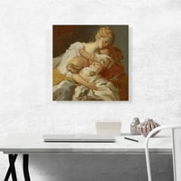 Majka Kiss Canvas Art Print by Jean-Honore Fragonard - Veličina: 18 18