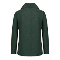 Pad džempera za žene moderno fit džemper pulover casual turtleneck džemperi za djevojke zelene xl