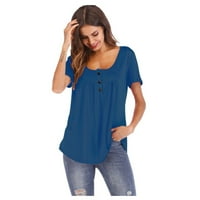 Žene T majica Loop Grafički ljetni bluza s kratkim rukavima vrhovi labave tuničke tee plus veličine