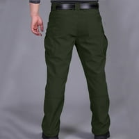 Samickarr Tergo hlače za muškarce Muškarci Čvrsti dugmeta Zipper casual multi-džepnih sportskih pantalona