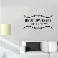 Isus me voli, poznajem pjesmu tekstove dizajnira srčano religioznu religiju Krist Navela Zidna naljepnica